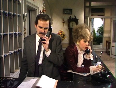 This is Cleese in Fawlty Towers in the 1970s.