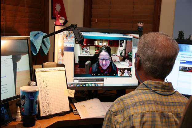 Al chatting with China on Skype