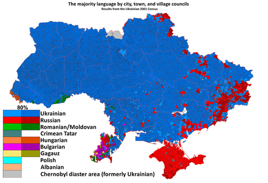 Ethnic areas within Ukraine