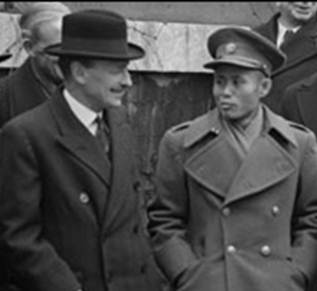 Clement Attlee and General Aung San in January 1947