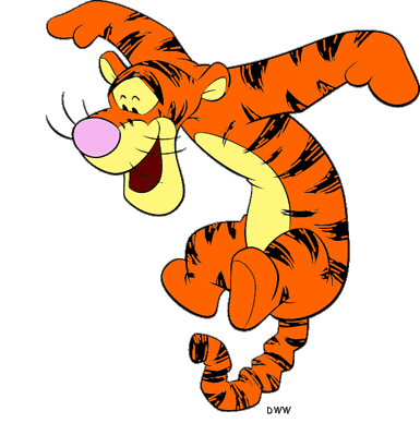 Tigger doing what Tiggers do best...bounce.