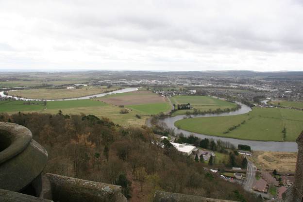 View from the top of William Wallace Monument