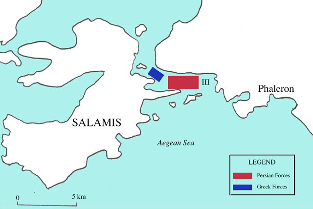 The straits of Salamis