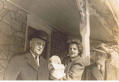 My great grandfather, my mother and me, and my grandfather