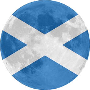 A blue moon and Scottish flag mashup