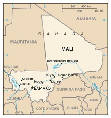 Map of Mali 