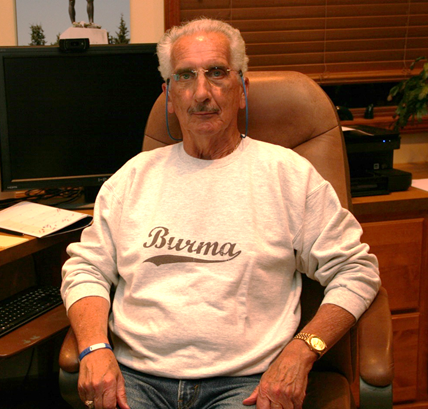 Al in his Burma sweatshirt