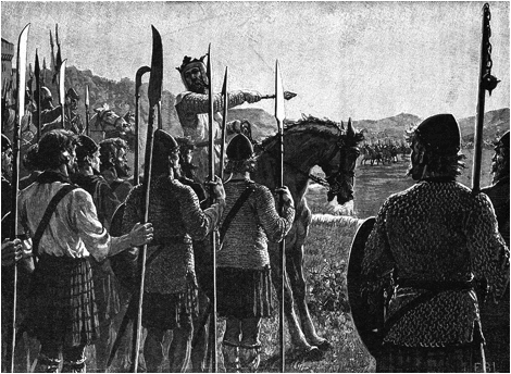 Robert the Bruce at the Battle of Bannockburn 