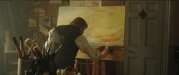 This is Turner painting The Fighting Temeraire 