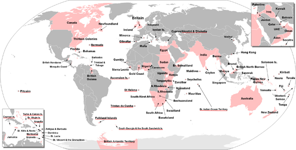 The height of the British Empire