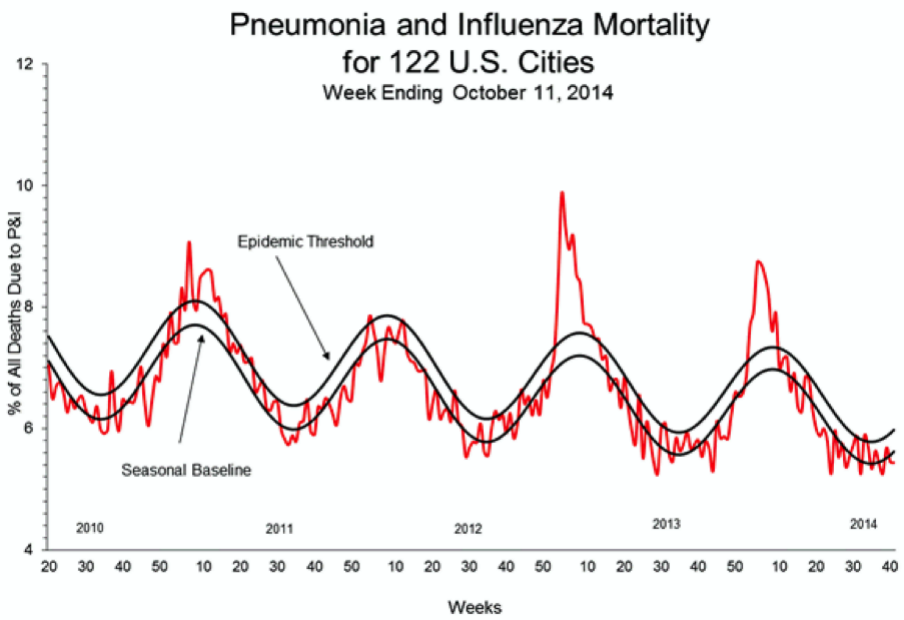 CDC's flu related death statistics