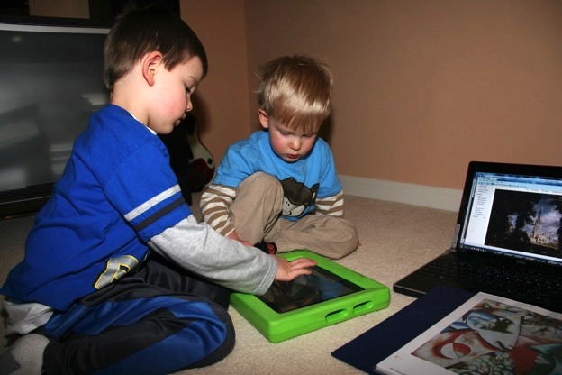 Jack and Owen playing