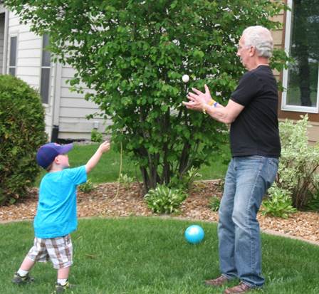 Jack and Al doing the egg toss