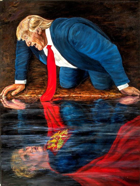 This is a 21st-century version of Caravaggio’s painting.