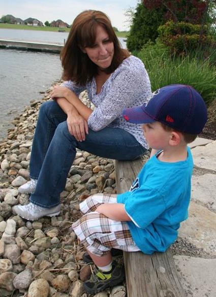 Michelle and Jack on the shoreline