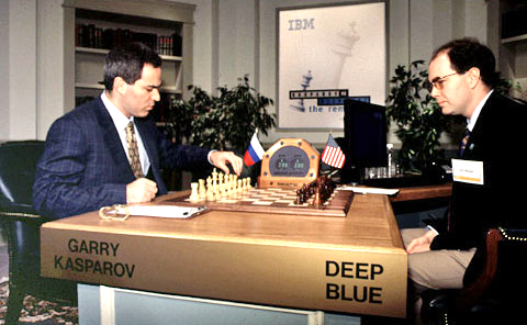 This was Kasparov's first chess game with Deep Blue.