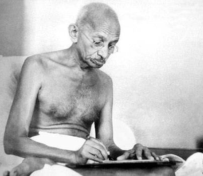 Gandhi at work