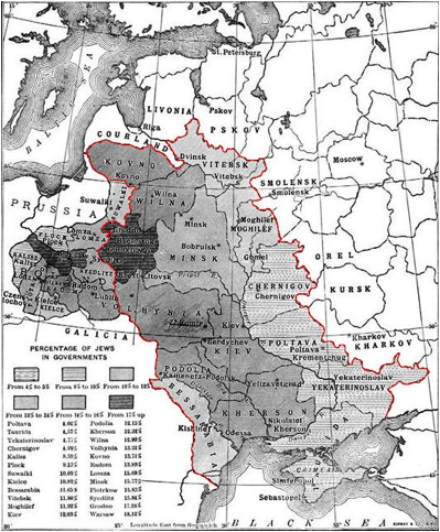 Description: https://upload.wikimedia.org/wikipedia/commons/c/c0/Map_showing_the_percentage_of_Jews_in_the_Pale_of_Settlement_and_Congress_Poland%2C_The_Jewish_Encyclopedia_%281905%29.jpg