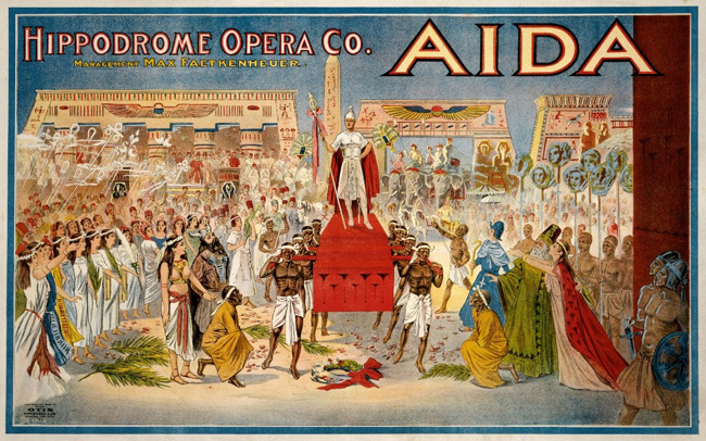 A poster for Aida
