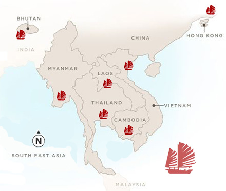 Indochina Map of coverage