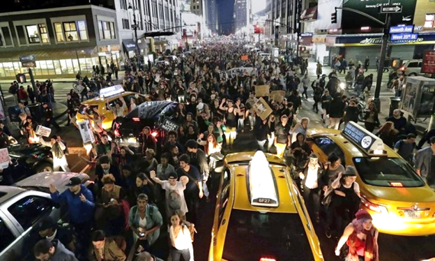 A protest related to the Michael Brown grand jury