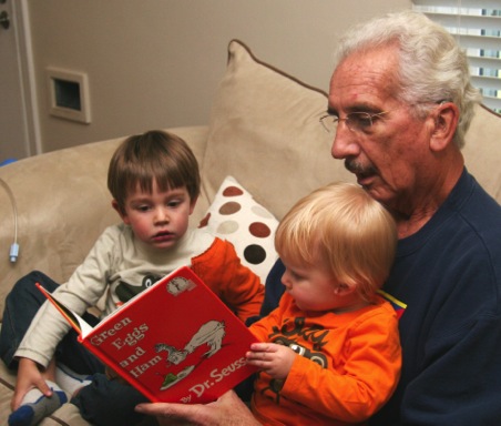 Al reading to the boys