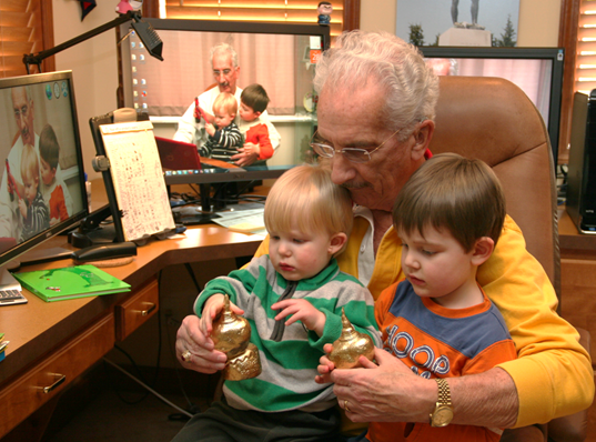 Al with Jack and Owen looking at the Golden Rocks