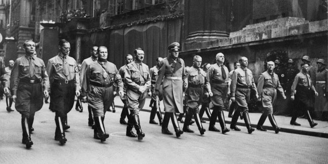 The 1937 march to the beer hall in Munich