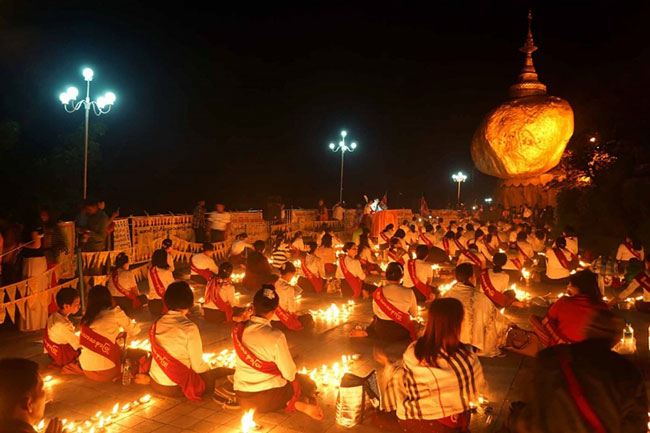 The Festival of Lights at the Golden Rock