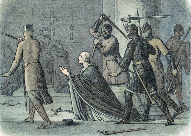 Thomas Becket’s death at Canterbury Cathedral