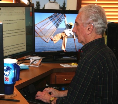 Al at his desk