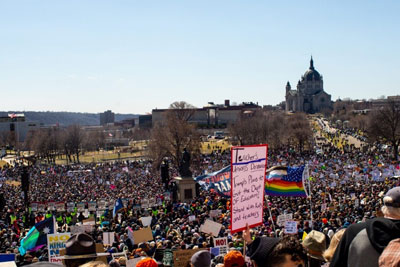 Minnesota rally at their Capitol