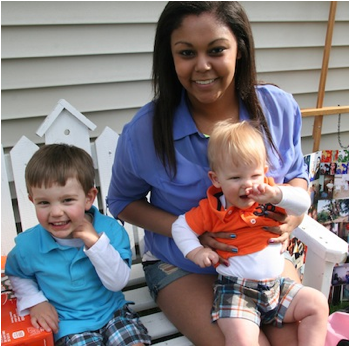 Description: Ayanna with Jack and Owen
