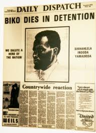 Newspaper that Biko Dies in Detention